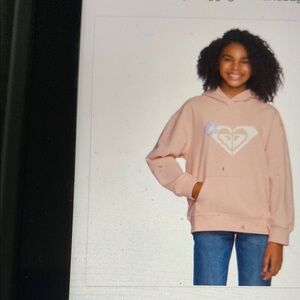 Roxy NWT  Tropical Peach Girls Pullover Hoodie - Size XL 18-20